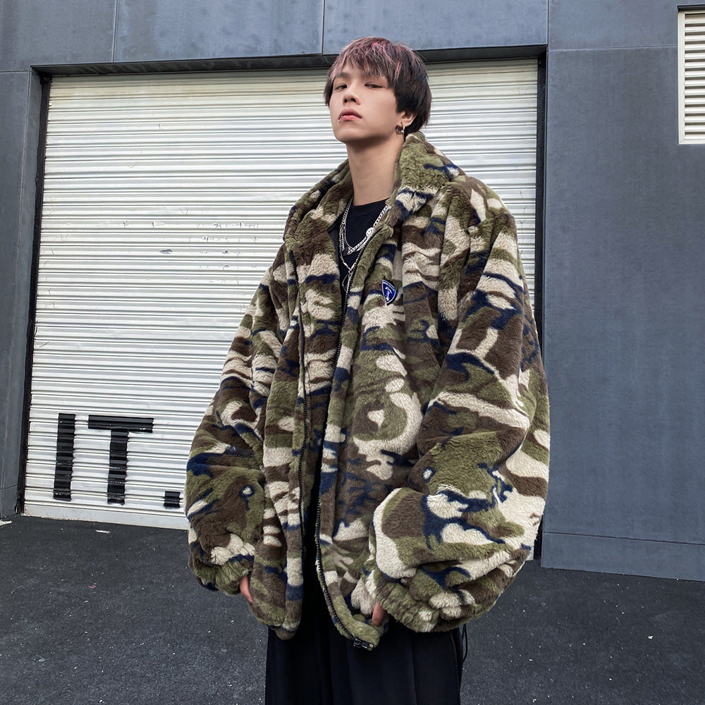 Camouflage Men's plus Size Retro Sports Loose Casual Jacket Top Padded Jacket Men Cotton Padded Jackets