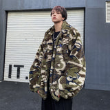 Camouflage Men's plus Size Retro Sports Loose Casual Jacket Top Padded Jacket Men Cotton Padded Jackets