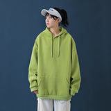 Men's Large Size Sports Sweater Solid Color Hooded Sweater Autumn and Winter Men's and Women's Pullover Baggy Coat Men Spring Hoodie