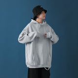 Men's Large Size Sports Sweater Solid Color Hooded Sweater Autumn and Winter Men's and Women's Pullover Baggy Coat Men Spring Hoodie
