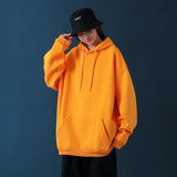 Men's Large Size Sports Sweater Solid Color Hooded Sweater Autumn and Winter Men's and Women's Pullover Baggy Coat Men Spring Hoodie