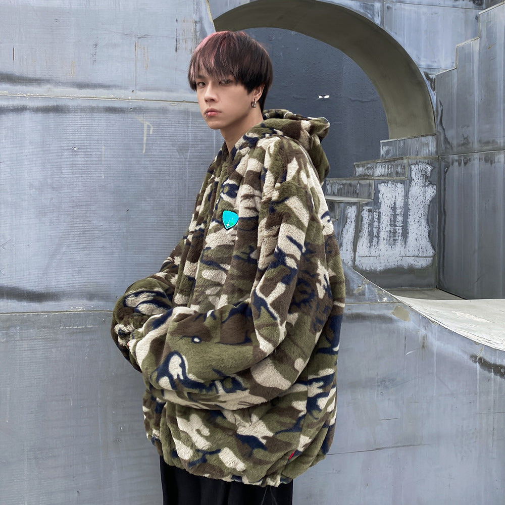 Camouflage Men's plus Size Retro Sports Loose Casual Jacket Top Padded Jacket Men Cotton Padded Jackets