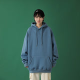 Men's Large Size Sports Sweater Solid Color Hooded Sweater Autumn and Winter Men's and Women's Pullover Baggy Coat Men Spring Hoodie