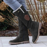 Coachella Festival Boots Women's Large Size Snow Boots with Side Zipper and round Toe