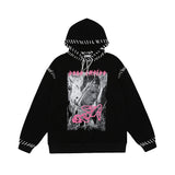 Character Print Sweater plus Size Retro Sports Coat Casual Long Sleeve Fleece Lined Sweatshirt Men Thermal Hoodie