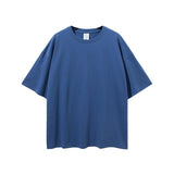 Men's Spring and Summer Basic Style Loose Large Size Retro Sports Solid Color Short Sleeve Men's T-shirt Men Top