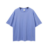 Men's Spring and Summer Basic Style Loose Large Size Retro Sports Solid Color Short Sleeve Men's T-shirt Men Top