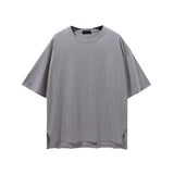 Men's Spring Summer Underwear plus Size Sports Loose Solid Color Short Sleeve T-shirt Men Men Top