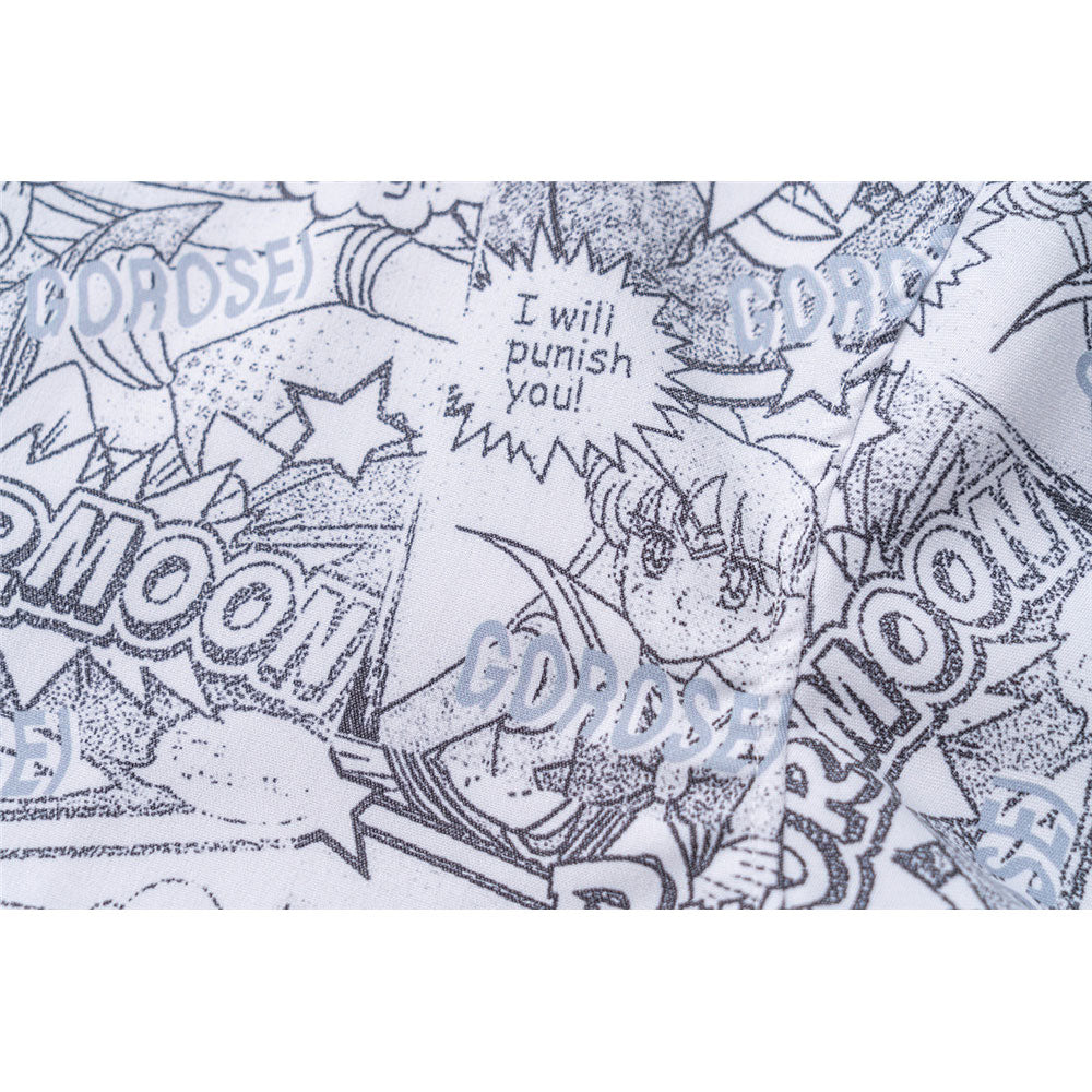 Men Summer Pullover Sweater Cartoon Sailor Moon Full Printed Jacket Men Harajuku Style Street Trendy Coat