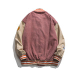 Varsity Jacket for Men Baseball Jackets Autumn and Winter Corduroy Jacket Men's Casual Baseball Uniform Jacket