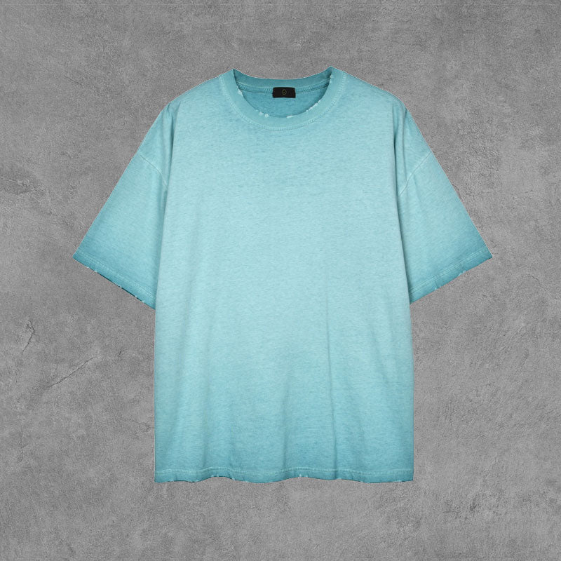 Men's Retro T-shirt High Street plus Size Loose Sports and Leisure Short Sleeve Infmen Top