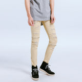Distressed Jeans Destructed Jean Skinny Pants Zip Stretch Casual Pants Ripped Pants