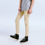 Distressed Jeans Destructed Jean Skinny Pants Zip Stretch Casual Pants Ripped Pants