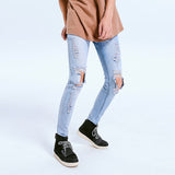 Ripped Jeans Distressed Jeans Destructed Skinny Pants Men's Trousers plus Size Retro Sports