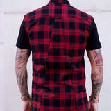Slim Fit Muscle Gym Men T Shirt Men Rugged Style Workout Tee Tops Polo Shirt Men's Plaid Shirt Trendy Casual Men's Short-Sleeve Lapel T-shirt