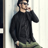 Men Casual Jacket Slim Coat Spring Cotton Thin Cardigan Casual Sweatshirt Men's Cardigan
