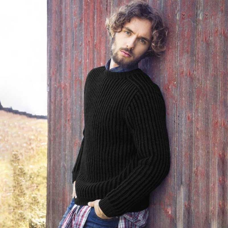 Men's Solid Color Top Sweater