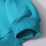 Cartoon Mouse Printed Clothing Men's plus Size Retro Sports Loose Pullover Fleece Lined Sweatshirt Men Thermal Hoodie