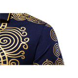 Men Shirt Fashion Slim Fit Shirt Short Sleeve Shirt Large Size Casual Top Men's Fashion Print Short Sleeve Lapel T-shirt Polo Shirt