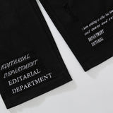 Patch Letter Print Ripped Casual Pants Men's Baggy Straight Trousers Street plus Size Retro Sports Trendy Trousers Men Pants