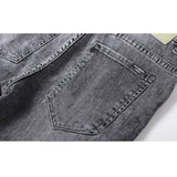 Cropped Pants Men Spring Slim Stretch Gray Jeans Men's Men Jeans