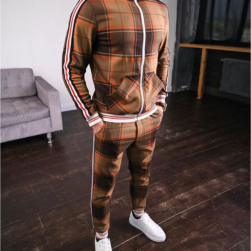 Men Tracksuit Set Jogging Suits Men's Suit Autumn Leisure Men's plus Size Sportswear Two-Piece Suit