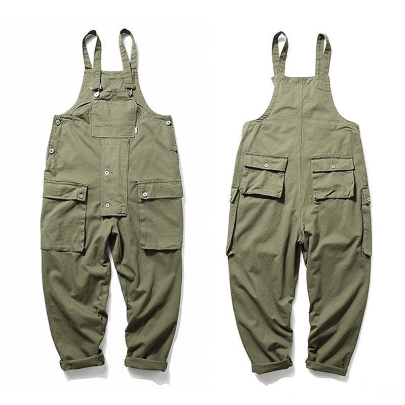 Casual Suspender Trousers Men's Trousers plus Size Retro Sports Trousers Overalls Loose Suspenders Men Denim Overalls