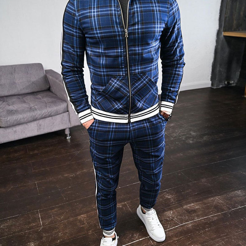 Men Tracksuit Set Jogging Suits Men's Suit Autumn Leisure Men's plus Size Sportswear Two-Piece Suit
