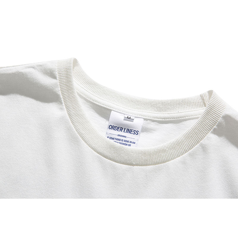 Varsity Jacket for Men Baseball Jackets Short-Sleeved T-shirt Men's Casual Cartoon Baseball Boy Letter Print Loose Sports round Neck