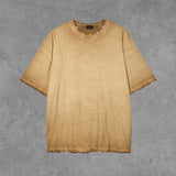 Men's Retro T-shirt High Street plus Size Loose Sports and Leisure Short Sleeve Infmen Top