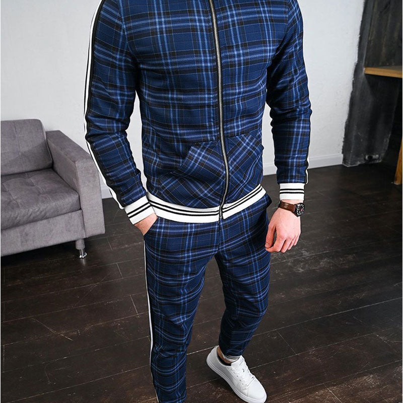 Men Tracksuit Set Jogging Suits Men's Suit Autumn Leisure Men's plus Size Sportswear Two-Piece Suit