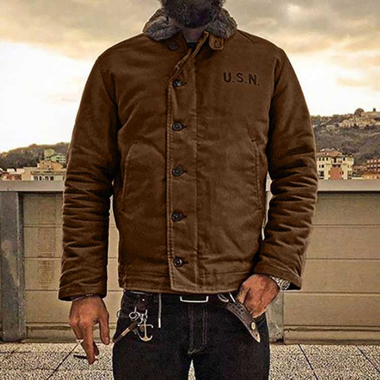 Men's Jacket Solid Color Slim Jacket
