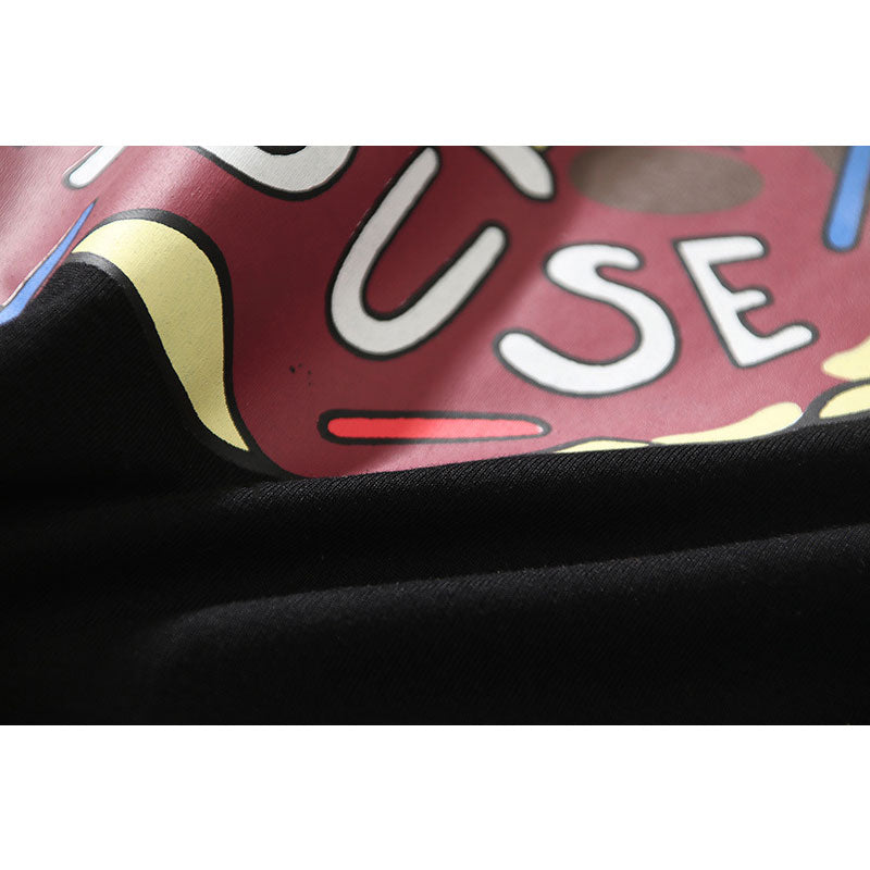 Justin Bieber Drew House T shirt Chocolate Donut Summer Loose Men's and Women's ShortSleeved Tshirt