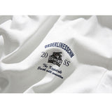 Varsity Jacket for Men Baseball Jackets Short-Sleeved T-shirt Men's Casual Cartoon Baseball Boy Letter Print Loose Sports round Neck