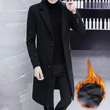 Plaid Peacoat Mens Men's Duster Casual Coat Autumn and Winter Plaid Coat Casual Fashion Mid-Length Men's Top