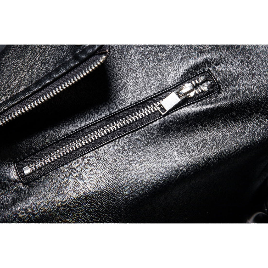 Men's Autumn plus Size Men's Lapel Men's Motorcycle Leather Jacket PU Leather Jacket Coat Men Winter Outfit Casual Fashion