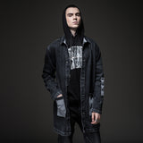 Cotton Solid Men's Denim Trucker Jacket Mens Spring Autumn Casual Slim Fit Bomber Jackets Men Jean Coat Mens Outwear Male Cowboy Fall Mid-Length Loose Denim Windbreaker Men's Printed Coat Casual Coat