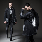 Cotton Solid Men's Denim Trucker Jacket Mens Spring Autumn Casual Slim Fit Bomber Jackets Men Jean Coat Mens Outwear Male Cowboy Fall Mid-Length Loose Denim Windbreaker Men's Printed Coat Casual Coat