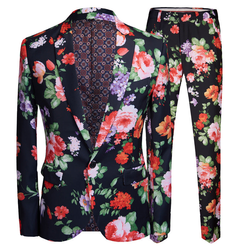 Mens Prom Suits Men's Printed Suit Nightclub Bar Night Club Men's Clothing