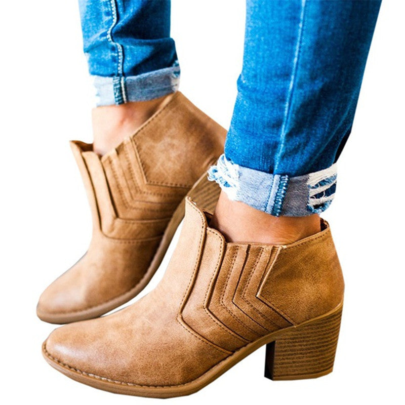 Coachella Festival Boots Women 'S Chunky Heel Shoes