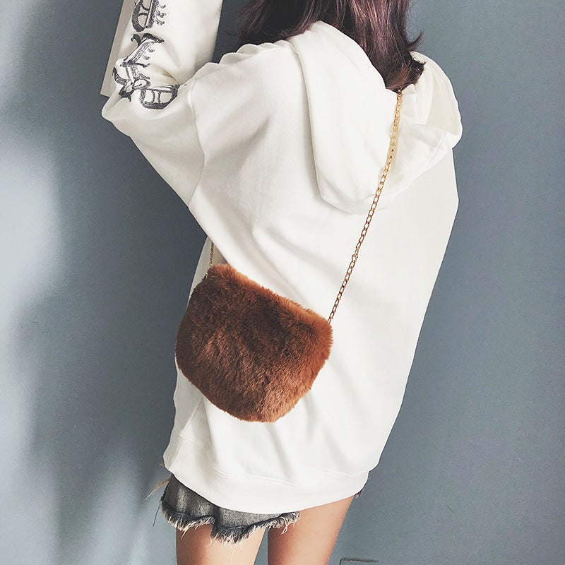 Furry Chain Small Bag Crossbody Plush Ladies' Bag