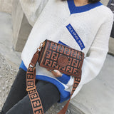 Vintage Mori Style Small Square Bag Wide Strap Crossbody Bag