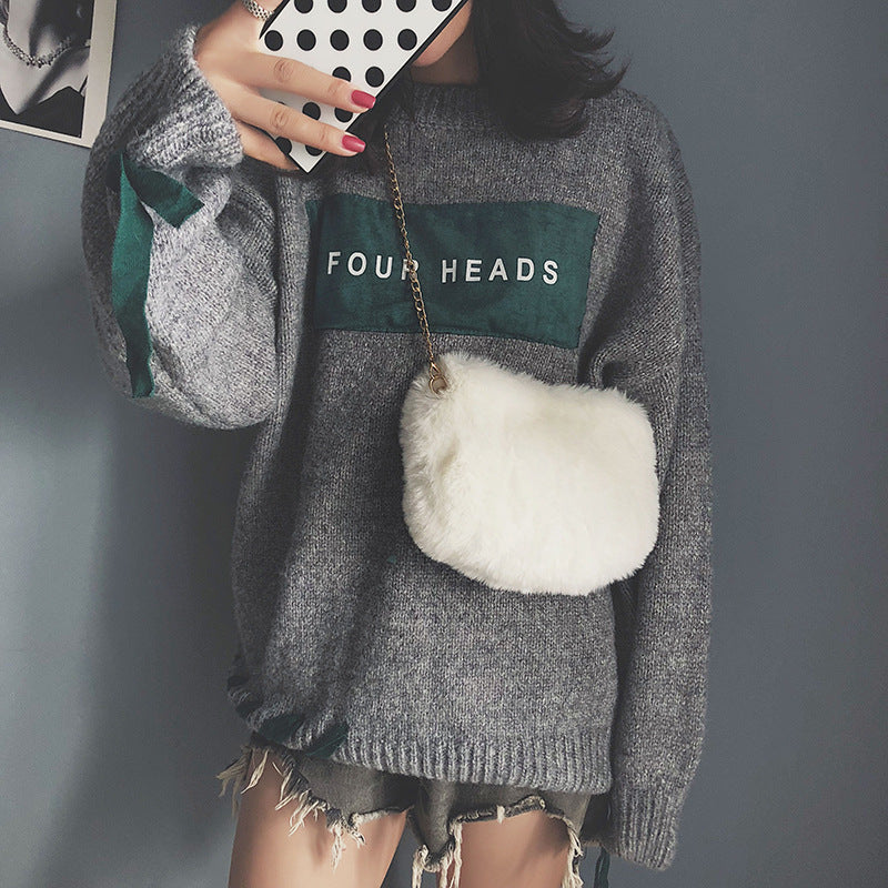 Furry Chain Small Bag Crossbody Plush Ladies' Bag