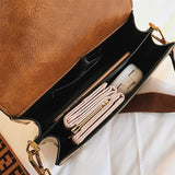 Vintage Mori Style Small Square Bag Wide Strap Crossbody Bag