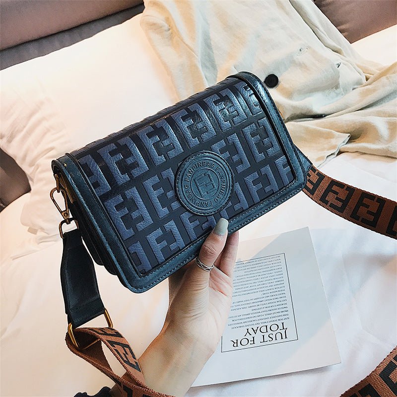 Vintage Mori Style Small Square Bag Wide Strap Crossbody Bag