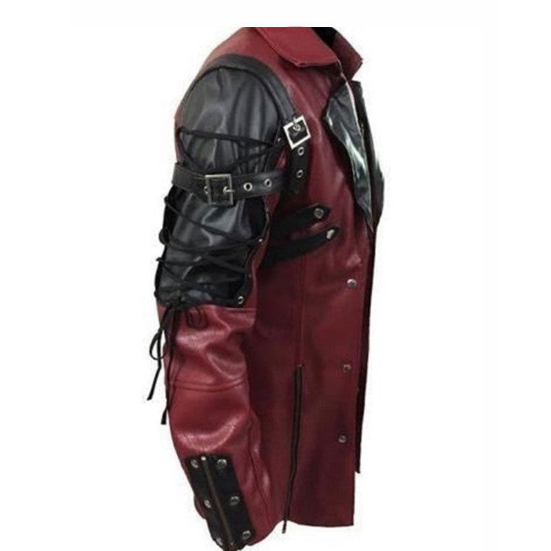 Leather Biker Coat Gothic Leather Jacket Men Pu Jackets Men's Motorcycle plus Size Lapels Leather Jacket Coat Casual Fashion