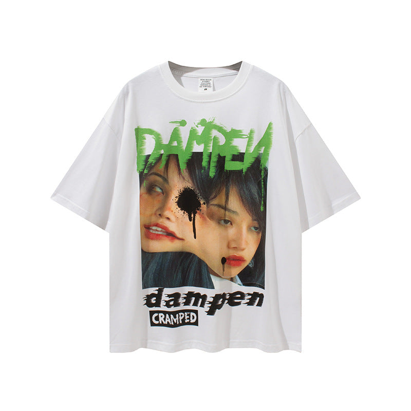 Men's Spring and Summer Large Size Loose Sports Top Casual Short-Sleeved T-shirt Men Top