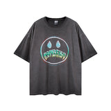 Men's Summer Short Sleeve Large Size Loose Retro Sports Top Vest T-shirt Men's Men Top