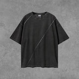 Men's Spring and Summer Short Sleeves Retro Large Size Loose Sports Vest Top T-shirt Men Men Top