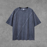 Men's Spring and Summer Short Sleeves Retro Large Size Loose Sports Vest Top T-shirt Men Men Top